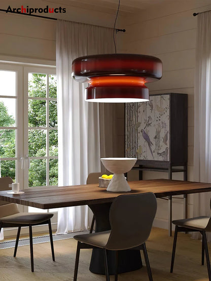 AeroVell – Modern Glass Pendant Light with LED Glow