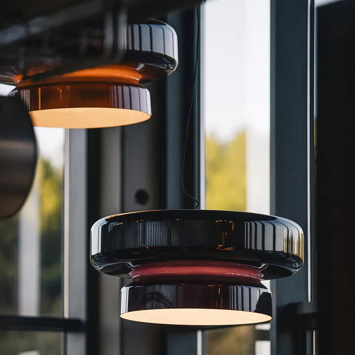 AeroVell – Modern Glass Pendant Light with LED Glow