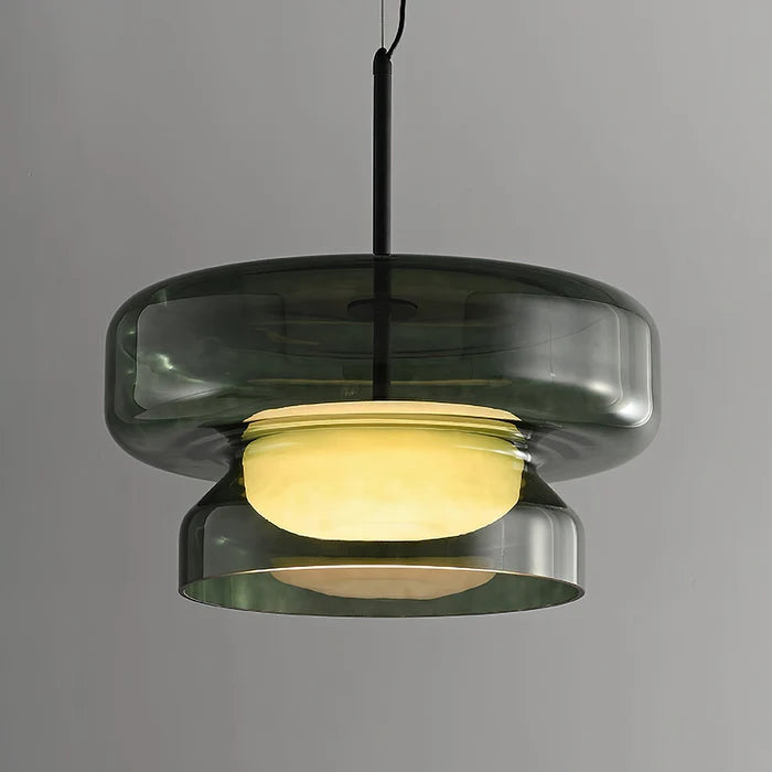 AeroVell – Modern Glass Pendant Light with LED Glow