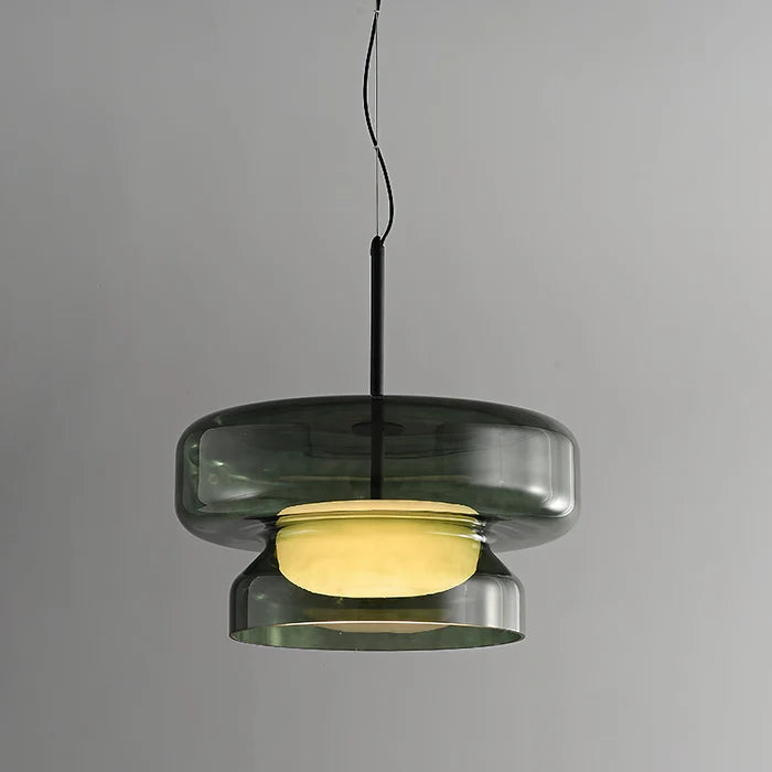 AeroVell – Modern Glass Pendant Light with LED Glow