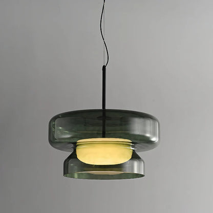 AeroVell – Modern Glass Pendant Light with LED Glow