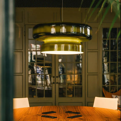 AeroVell – Modern Glass Pendant Light with LED Glow