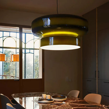 AeroVell – Modern Glass Pendant Light with LED Glow