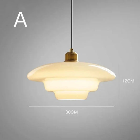 Lunara Glow – Mid-Century Glass Pendant Light