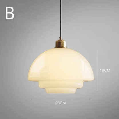 Lunara Glow – Mid-Century Glass Pendant Light