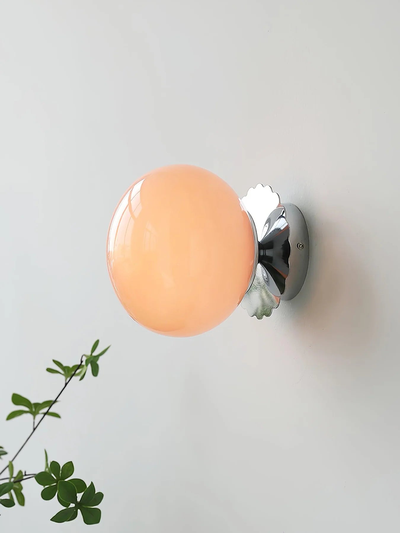 LumoPuff – Modern Glass Wall Lamp with Metal Base