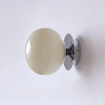 LumoPuff – Modern Glass Wall Lamp with Metal Base