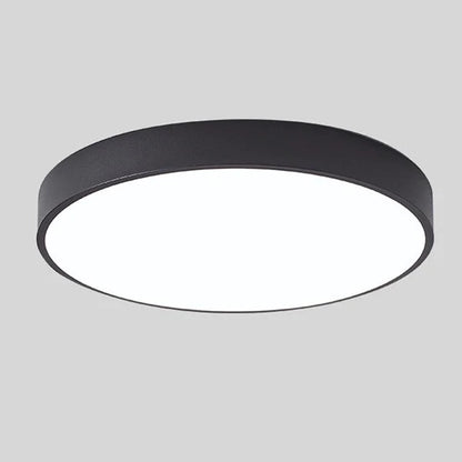 LumoRound – Minimalist LED Flush Mount Ceiling Light with Wooden Accent