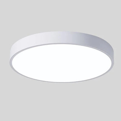LumoRound – Minimalist LED Flush Mount Ceiling Light with Wooden Accent