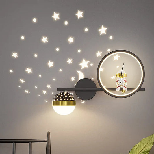 StarryMoon – Children’s LED Wall Lamp with Star & Moon Design