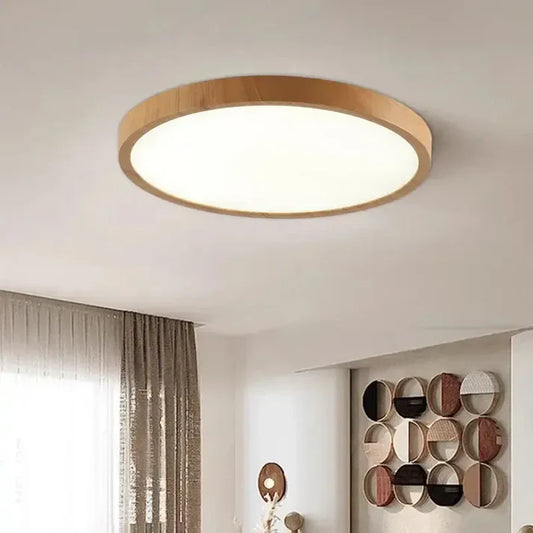 LumoRound – Modern Wooden LED Ceiling Light