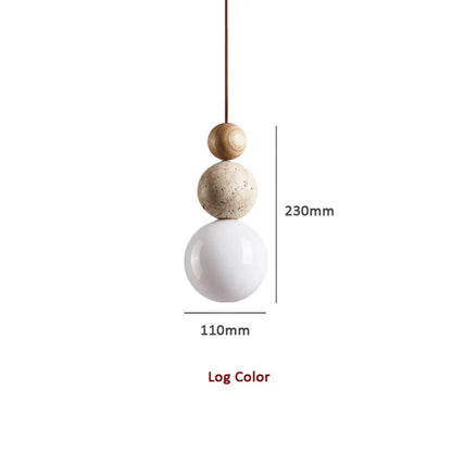 TerraGlow – Modern Travertine & Glass Pendant Lamp