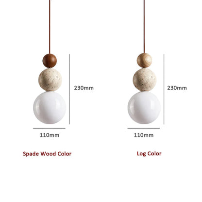 TerraGlow – Modern Travertine & Glass Pendant Lamp