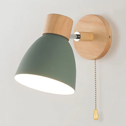 LumaNord – Nordic Wooden Wall Light with Pull Switch
