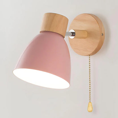 LumaNord – Nordic Wooden Wall Light with Pull Switch
