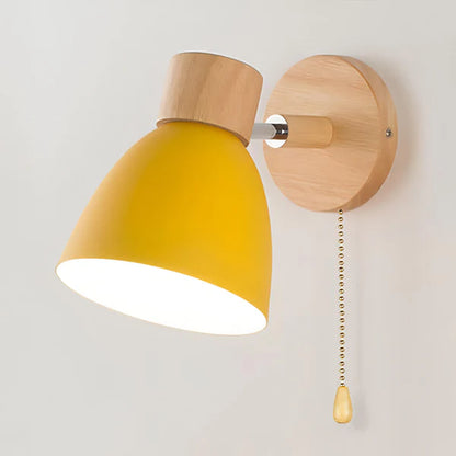 LumaNord – Nordic Wooden Wall Light with Pull Switch