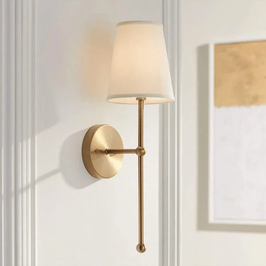 LumiVerra – Modern Wireless Wall Sconce Lamp with Fabric Shade