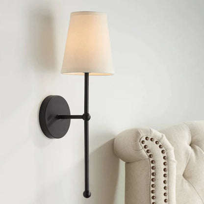 LumiVerra – Modern Wireless Wall Sconce Lamp with Fabric Shade