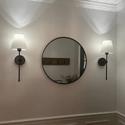 LumiVerra – Modern Wireless Wall Sconce Lamp with Fabric Shade