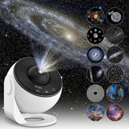 Nylampa – LED Galaxy Projector Lamp with Rotating Star & Planet Projections