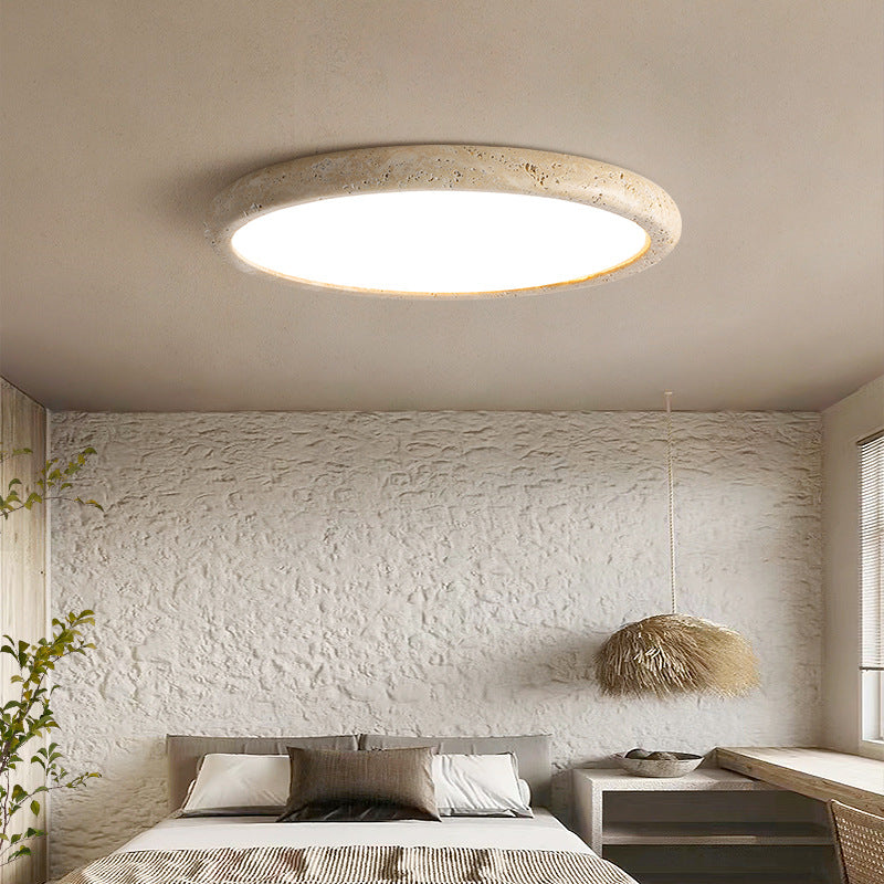 LumeVita – Modern Travertine Stone LED Ceiling Light