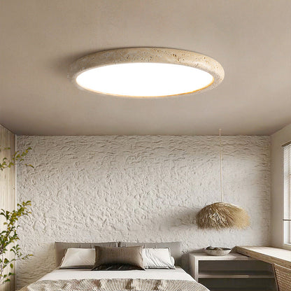 LumeVita – Modern Travertine Stone LED Ceiling Light