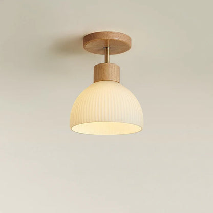 Nordiva – Nordic Wood & Glass Ceiling Light