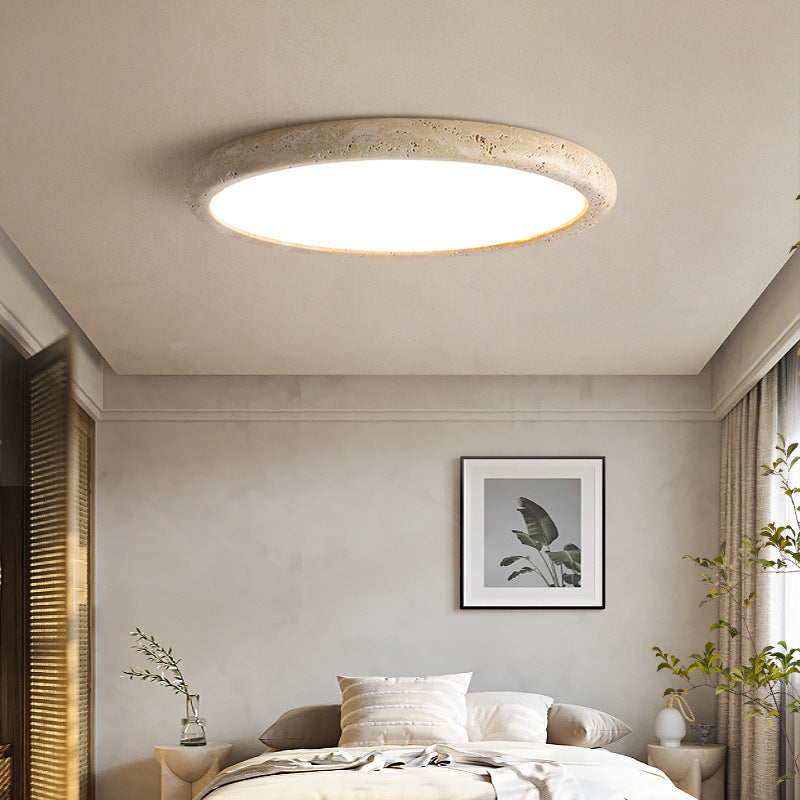 LumeVita – Modern Travertine Stone LED Ceiling Light
