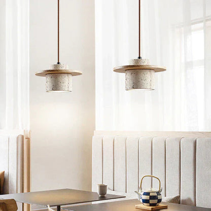Travia – Modern Travertine Pendant Light