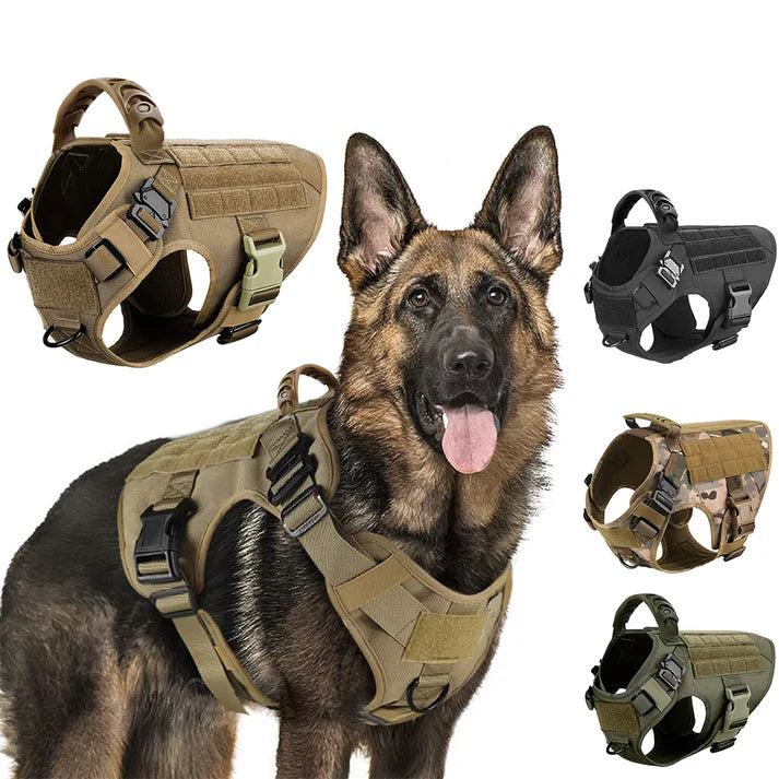Bricegis™– Heavy-Duty Tactical Dog Harness with Handle