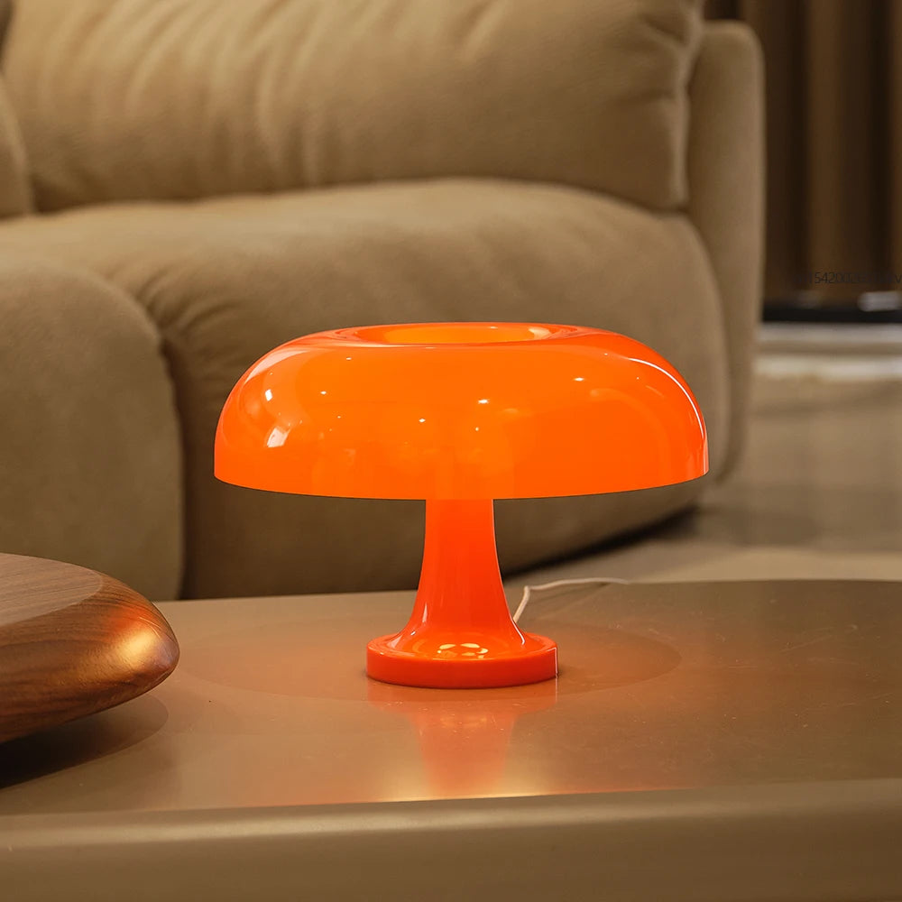 MushAura – Modern Bauhaus Mushroom Table Lamp | Aluminium & Plastic