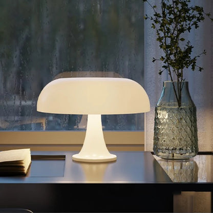 MushAura – Modern Bauhaus Mushroom Table Lamp | Aluminium & Plastic