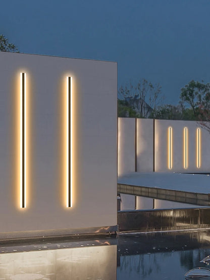 Lumiara – Modern Long LED Outdoor Wall Lamp (Waterproof IP65, Black)