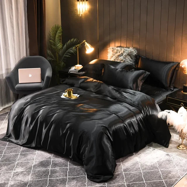 Veluna – Premium Silk Satin Bedding Set with Elegant Finish