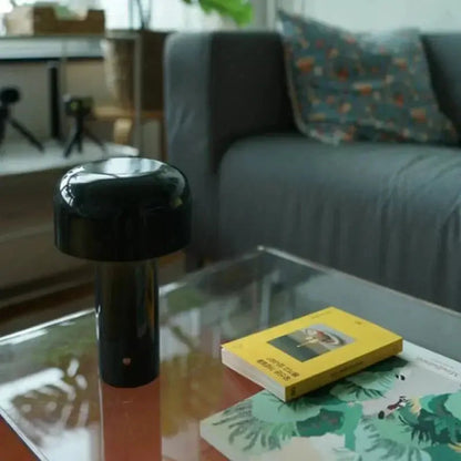 MiroLux – Modern Mushroom LED Bedside Lamp with USB Charging