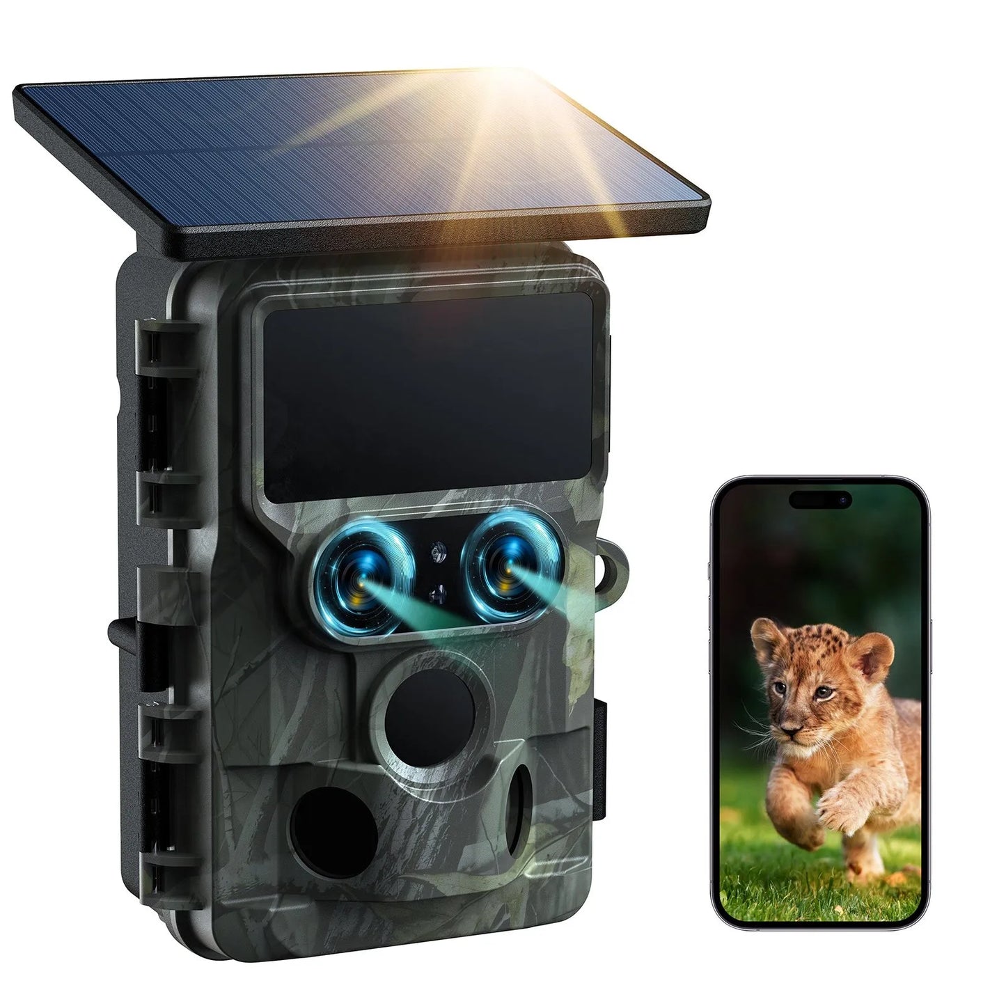 4K Solar-Powered Trail Camera with WiFi & Night Vision  –  Bricodil BCD7314