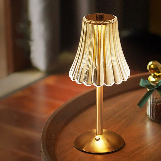 LumiAura – Touch-Activated Crystal LED Table Lamp