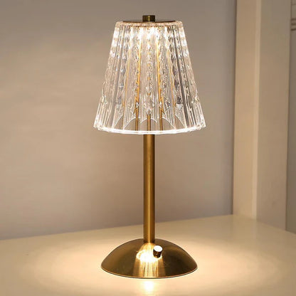 LumiAura – Touch-Activated Crystal LED Table Lamp