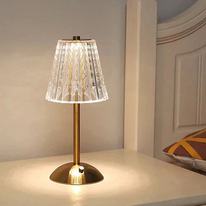 LumiAura – Touch-Activated Crystal LED Table Lamp