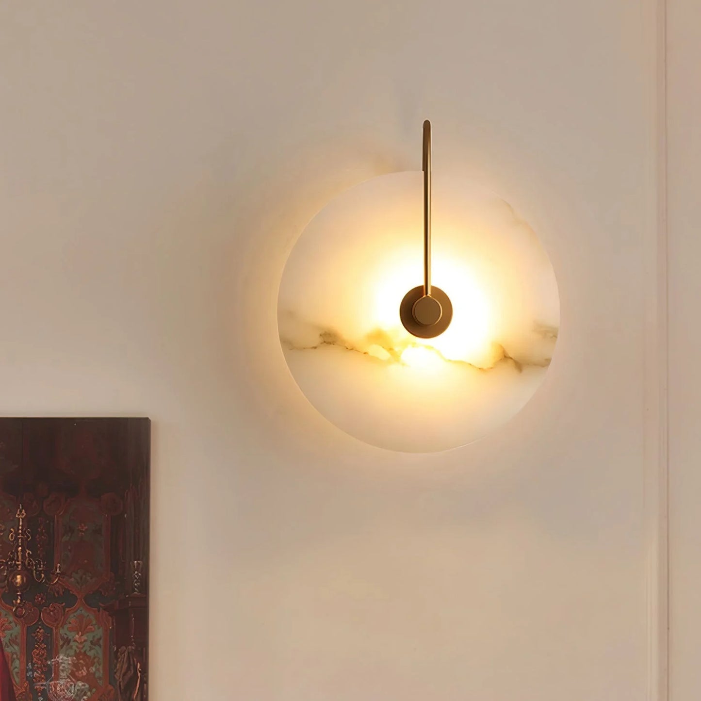 LumoDisc – Modern Alabaster LED Wall Lamp
