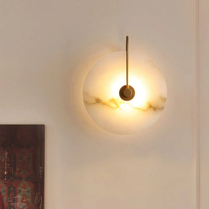 LumoDisc – Modern Alabaster LED Wall Lamp
