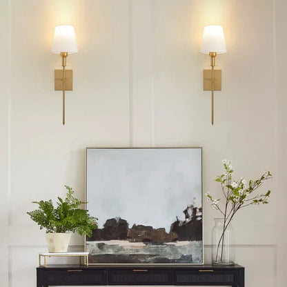 Aureline – Modern Brass & Fabric Wall Lamp
