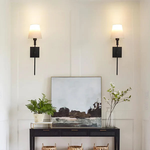 Aureline – Modern Brass & Fabric Wall Lamp