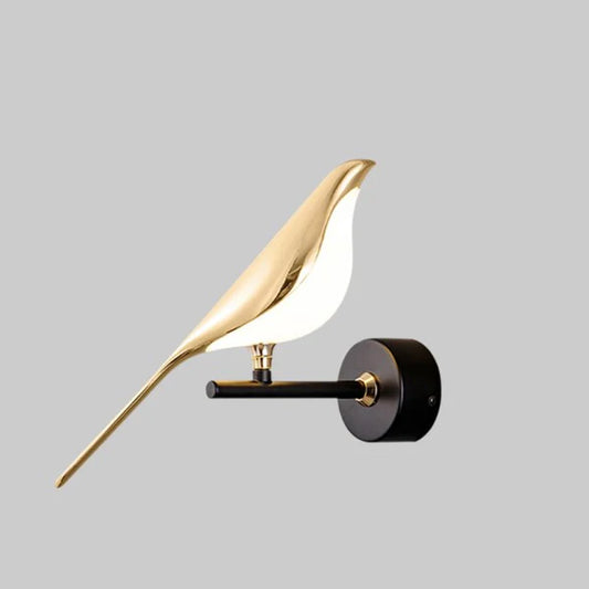 AuriBird – Modern LED Bird Wall Lamp in Gold Design