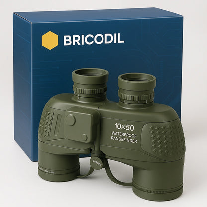 10×50 Military Marine Binoculars with Rangefinder & Compass - Bricodil BCD4721