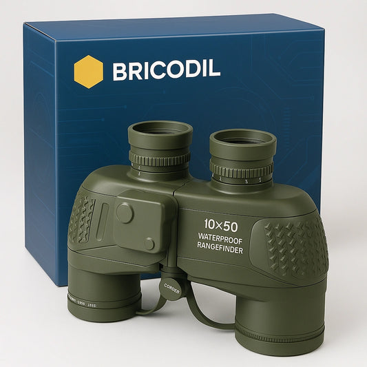 10×50 Military Marine Binoculars with Rangefinder & Compass - Bricodil BCD4721