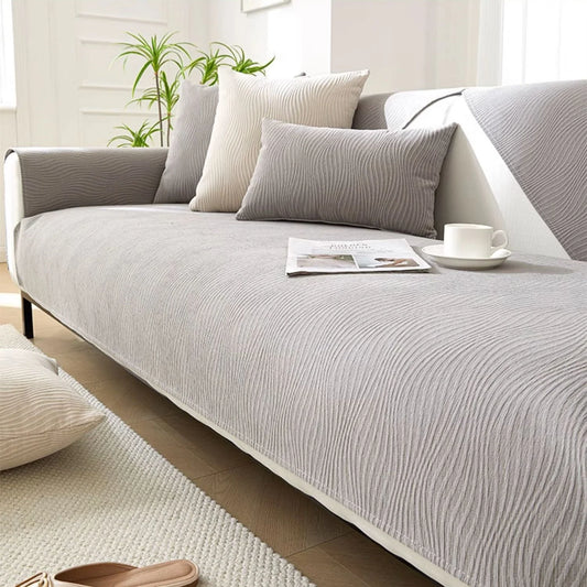 Enne – Luxury Chenille Sofa Cover with Anti-Slip Bottom