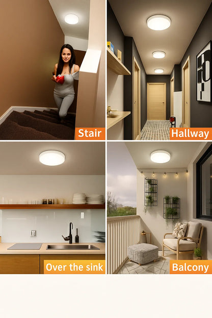 Lumora – LED Ceiling Lamp with Motion Sensor (Wireless, Battery-Powered)
