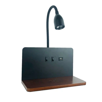 LumiCharge – Modern LED Wall Lamp with USB & Wireless Charging
