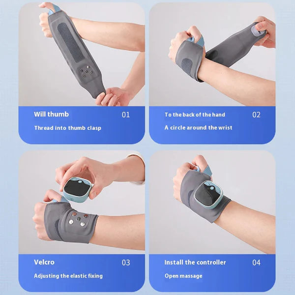 PulseRelief – Smart Heated Wrist Massager with Vibration Therapy